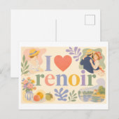 "Ich [Herz] Renoir" Postkarte (Vorne/Hinten)