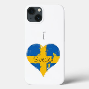Ich Herz Schweden Farbe Schwedische Flagge Case-Mate iPhone Hülle