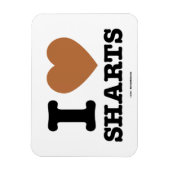 Ich Herz Sharts Funny Icon Grafik Magnet (Vertikal)