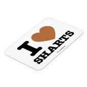 Ich Herz Sharts Funny Icon Grafik Magnet (Linke Seite)