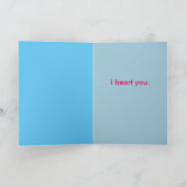 "Ich Herz Sie" anatomische Herz-Gruß-Karte Karte (Innenseite)