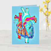 "Ich Herz Sie" anatomische Herz-Gruß-Karte Karte (Gelbe Blume)