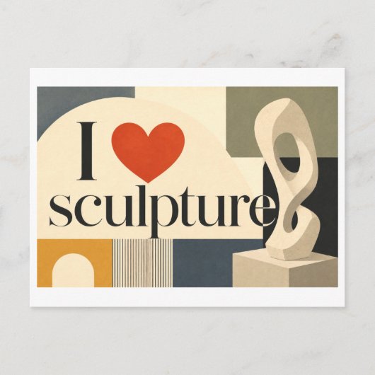 "Ich [Herz] Skulptur" Postkarte (Vorderseite)