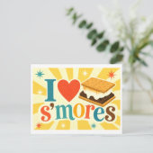 "Ich [Herz] S'mores" Postkarte (Stehend Vorderseite)