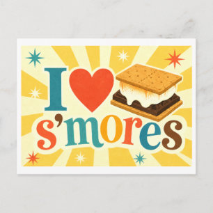 "Ich [Herz] S'mores" Postkarte