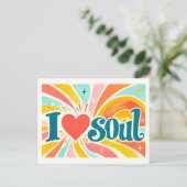 "Ich [Herz] Soul" Postkarte (Stehend Vorderseite)