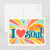 "Ich [Herz] Soul" Postkarte (Vorne/Hinten)