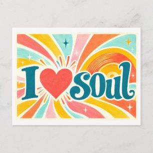 "Ich [Herz] Soul" Postkarte