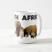 Ich Herz South Africa Wildlife Collage Kaffeetasse (VorderseiteRechts)