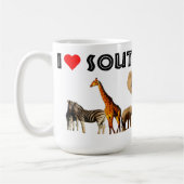 Ich Herz South Africa Wildlife Collage Kaffeetasse (Links)
