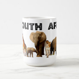 Ich Herz South Africa Wildlife Collage Kaffeetasse