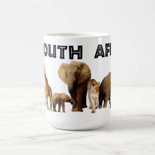 Ich Herz South Africa Wildlife Collage Kaffeetasse