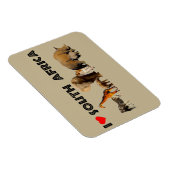 Ich Herz South Africa Wildlife Collage Magnet (Rechte Seite)