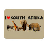 Ich Herz South Africa Wildlife Collage Magnet (Horizontal)
