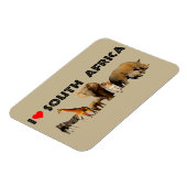 Ich Herz South Africa Wildlife Collage Magnet (Linke Seite)