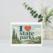 "Ich [Herz] Staatsparks" Postkarte (Stehend Vorderseite)