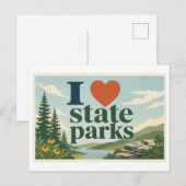 "Ich [Herz] Staatsparks" Postkarte (Vorne/Hinten)
