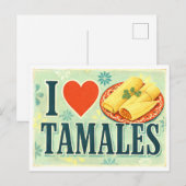 "Ich [Herz] Tamales" Postkarte (Vorne/Hinten)