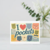 "Ich [Herz] Taschen" Postkarte (Stehend Vorderseite)
