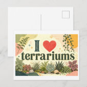 "Ich [Herz] Terrarien" Postkarte (Vorne/Hinten)