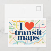 "Ich [Herz] Transit Karten" Postkarte (Vorne/Hinten)