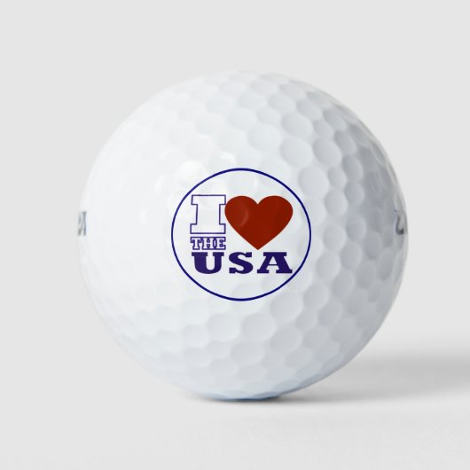 Ich "Herz" USA Golfball (Vorderseite)