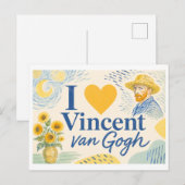 "Ich [Herz] Vincent van Gogh" Postkarte (Vorne/Hinten)