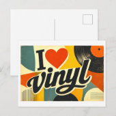 Ich [Herz] Vinyl Postkarte (Vorne/Hinten)