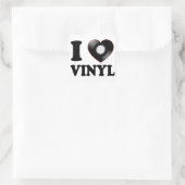 ICH HERZ VINYL QUADRATISCHER AUFKLEBER (Tasche)
