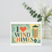 "Ich [Herz] Windspiele" Postkarte (Stehend Vorderseite)