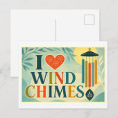 "Ich [Herz] Windspiele" Postkarte (Vorne/Hinten)