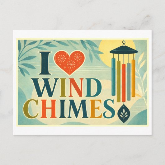 "Ich [Herz] Windspiele" Postkarte (Vorderseite)