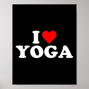 Ich Herz Yoga Rotes Herz Fitness Thema Cute Sport  Poster