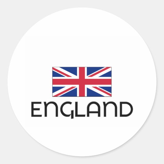 ICH HERZLICH ENGLAND RUNDER AUFKLEBER (Vorderseite)