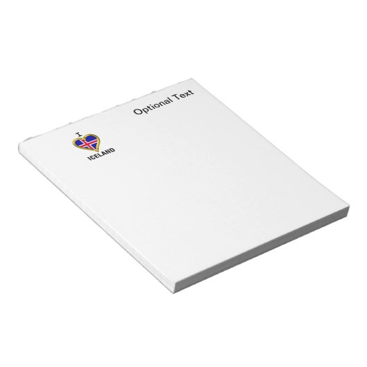 ICH HERZLICH ISLAND NOTIZBLOCK (angewinkelt)