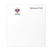 ICH HERZLICH ISLAND NOTIZBLOCK (Vorderseite)