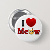 "Ich Herzmeow-" "ich Herz-Katzen-" Katzen-Button Button (Vorne & Hinten)