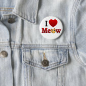 "Ich Herzmeow-" "ich Herz-Katzen-" Katzen-Button Button (Beispiel)