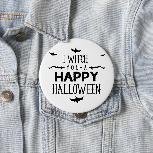 Ich Hexe dir ein glückliches Halloween Button (Beispiel)