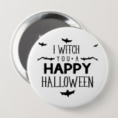 Ich Hexe dir ein glückliches Halloween Button (Vorne & Hinten)
