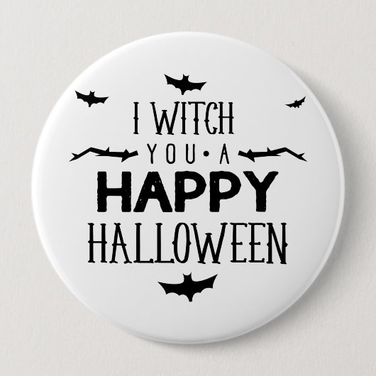 Ich Hexe dir ein glückliches Halloween Button (Vorderseite)