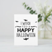Ich Hexe dir ein glückliches Halloween Postkarte (Stehend Vorderseite)
