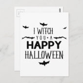 Ich Hexe dir ein glückliches Halloween Postkarte (Vorne/Hinten)
