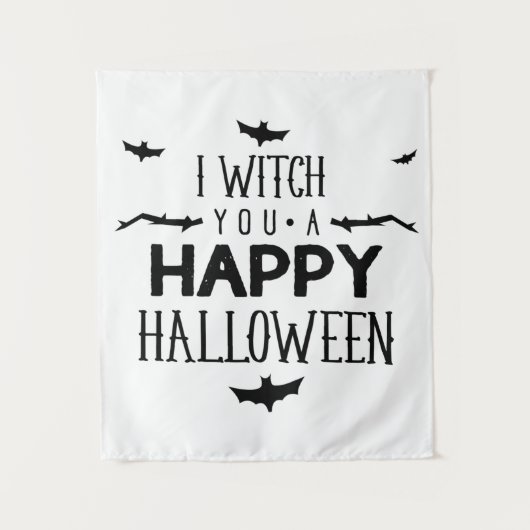 Ich Hexe dir ein glückliches Halloween Wandteppich (Vorderseite)