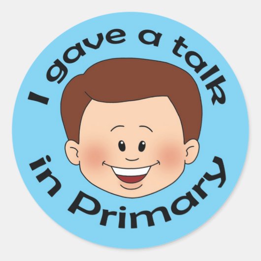Ich hielt einen Vortrag in der Grundschule Runder Aufkleber (Vorderseite)