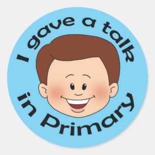 Ich hielt einen Vortrag in der Grundschule Runder Aufkleber