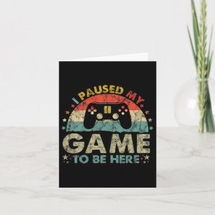 Ich hielt mein Spiel an, hier Vintage Gamer-Gesche Karte