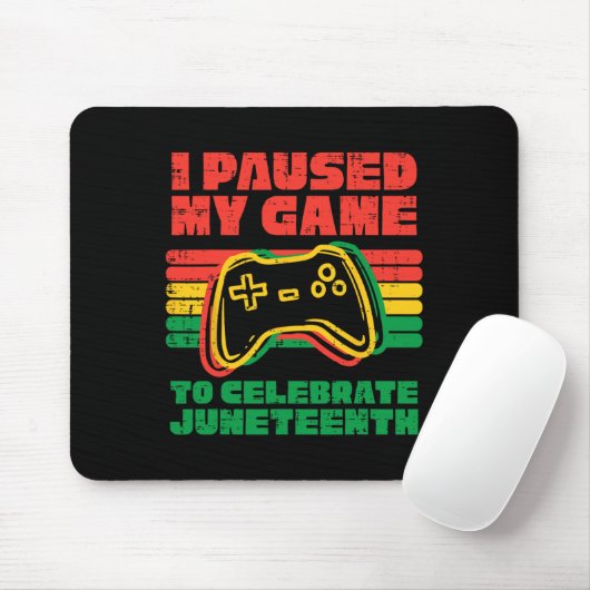 Ich hielt mein Spiel an, um das 19. schwarze Kind Mousepad (Mit Mouse)