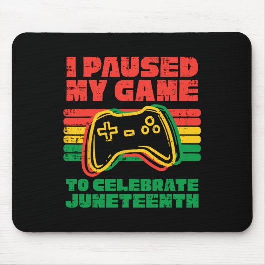 Ich hielt mein Spiel an, um das 19. schwarze Kind Mousepad (Vorne)