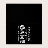 Ich hielt mein Spiel an, um hier Grafik-Sarcastic- Visitenkarten (Außenseite Aufgefaltet)